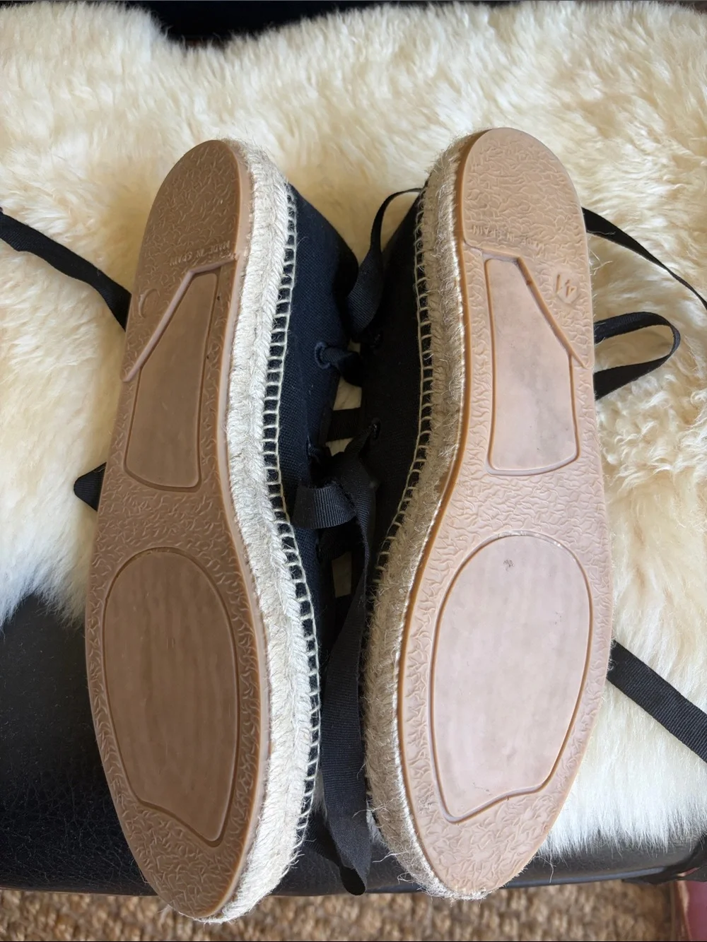 Maeve Black Lace-Up Espadrille Flats